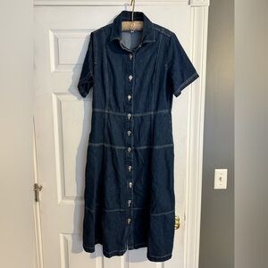 Denim Button-Up Dress
